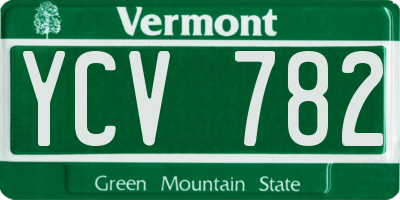 VT license plate YCV782