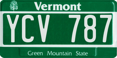 VT license plate YCV787