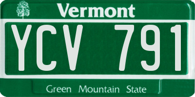 VT license plate YCV791