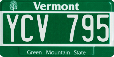 VT license plate YCV795