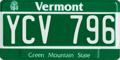VT license plate YCV796