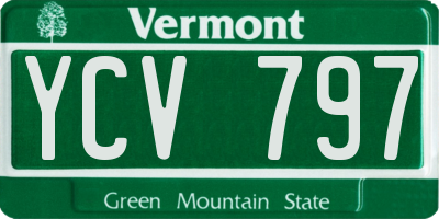 VT license plate YCV797