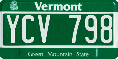 VT license plate YCV798