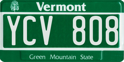 VT license plate YCV808