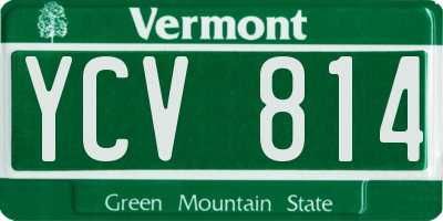 VT license plate YCV814