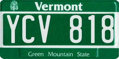 VT license plate YCV818