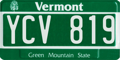 VT license plate YCV819