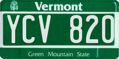VT license plate YCV820