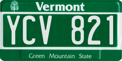 VT license plate YCV821