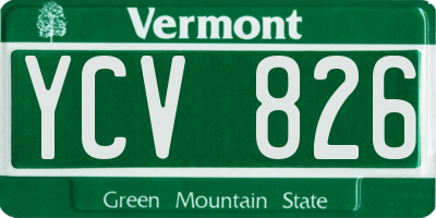 VT license plate YCV826