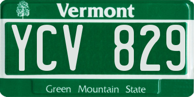 VT license plate YCV829