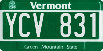 VT license plate YCV831