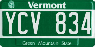 VT license plate YCV834