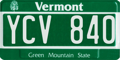 VT license plate YCV840