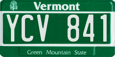 VT license plate YCV841