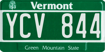VT license plate YCV844