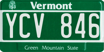 VT license plate YCV846
