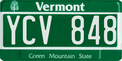 VT license plate YCV848