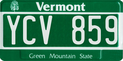 VT license plate YCV859