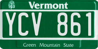 VT license plate YCV861