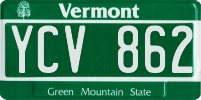 VT license plate YCV862