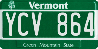 VT license plate YCV864