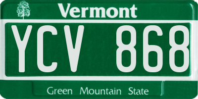 VT license plate YCV868