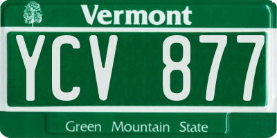 VT license plate YCV877