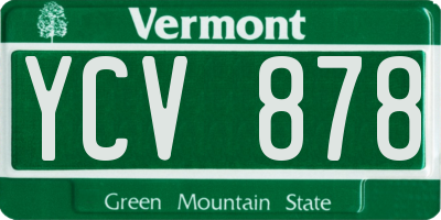 VT license plate YCV878