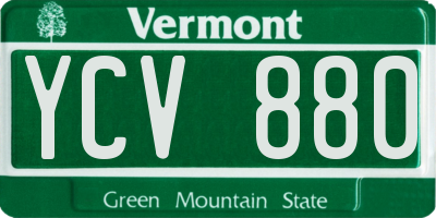 VT license plate YCV880