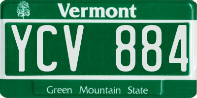 VT license plate YCV884
