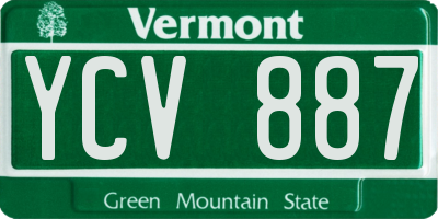 VT license plate YCV887