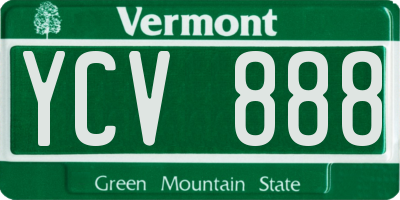 VT license plate YCV888