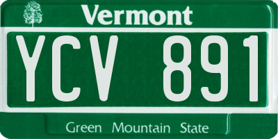 VT license plate YCV891