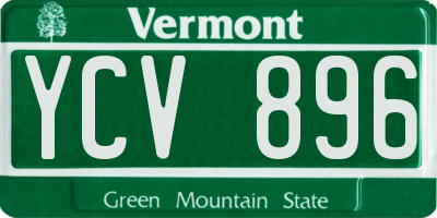 VT license plate YCV896