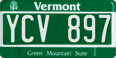 VT license plate YCV897