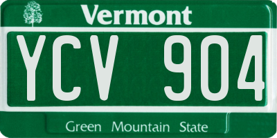 VT license plate YCV904