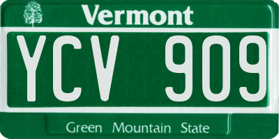VT license plate YCV909
