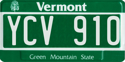 VT license plate YCV910
