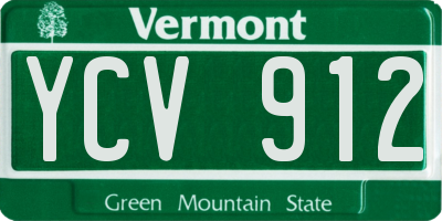 VT license plate YCV912
