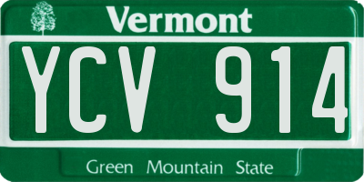 VT license plate YCV914