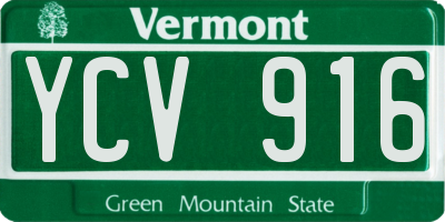 VT license plate YCV916