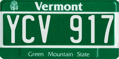 VT license plate YCV917