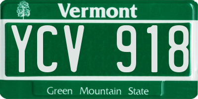 VT license plate YCV918