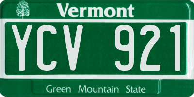 VT license plate YCV921