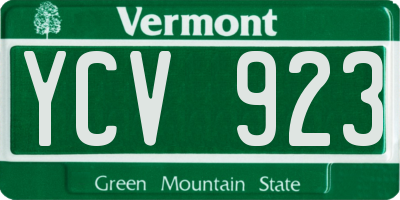 VT license plate YCV923