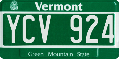 VT license plate YCV924
