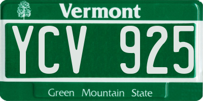 VT license plate YCV925