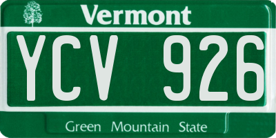 VT license plate YCV926