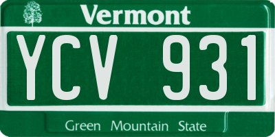 VT license plate YCV931